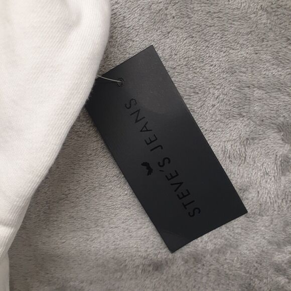 Steve’s Jeans Mens Hoodie Colorful Splatter Paint Hustle White NWT Size M - Picture 7 of 8